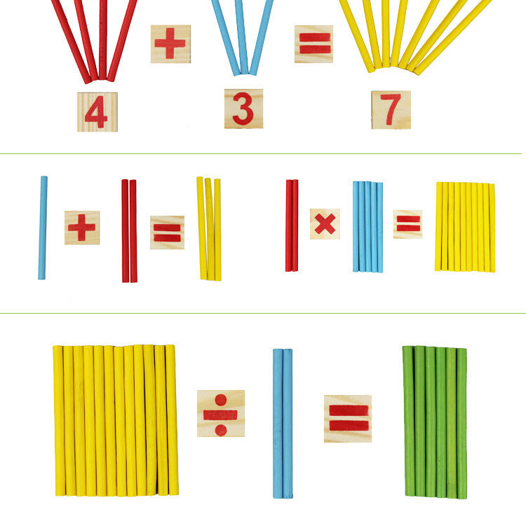 Bâtonnets de comptage pour enfants – Outil pédagogique Montessori pour les mathématiques (maternelle) – Jouet éducatif pour l'éveil aux chiffres