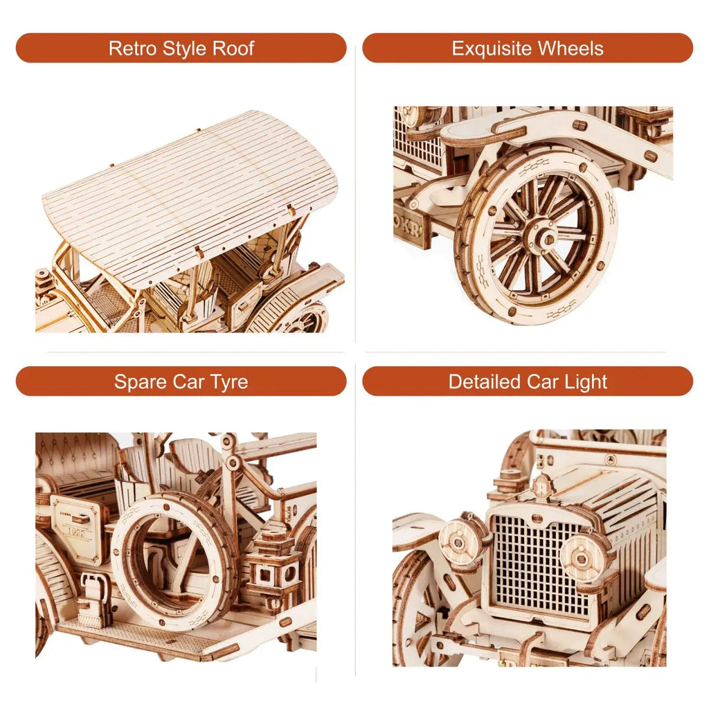 Puzzle 3D Voiture Classique en Bois