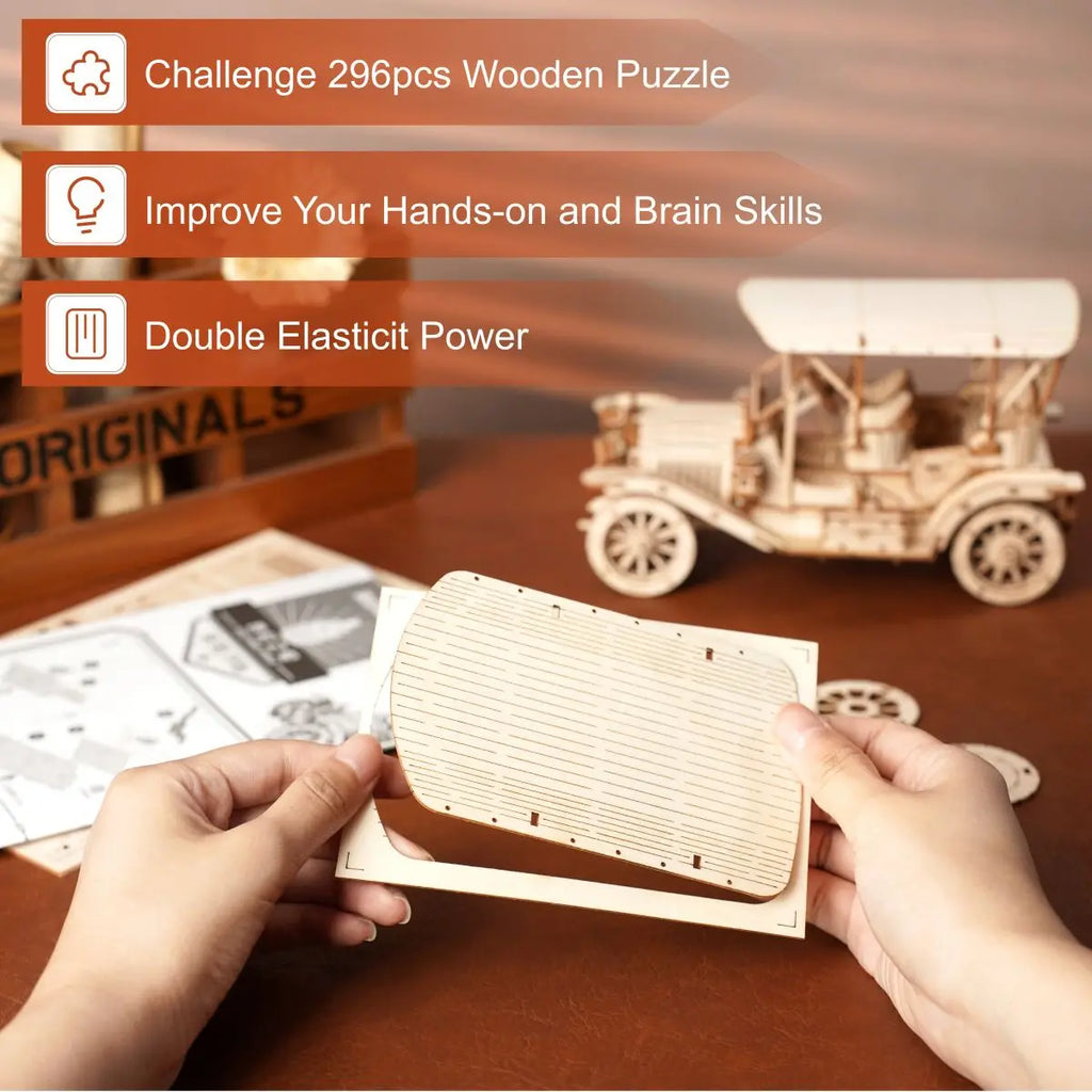 Puzzle 3D Voiture Classique en Bois