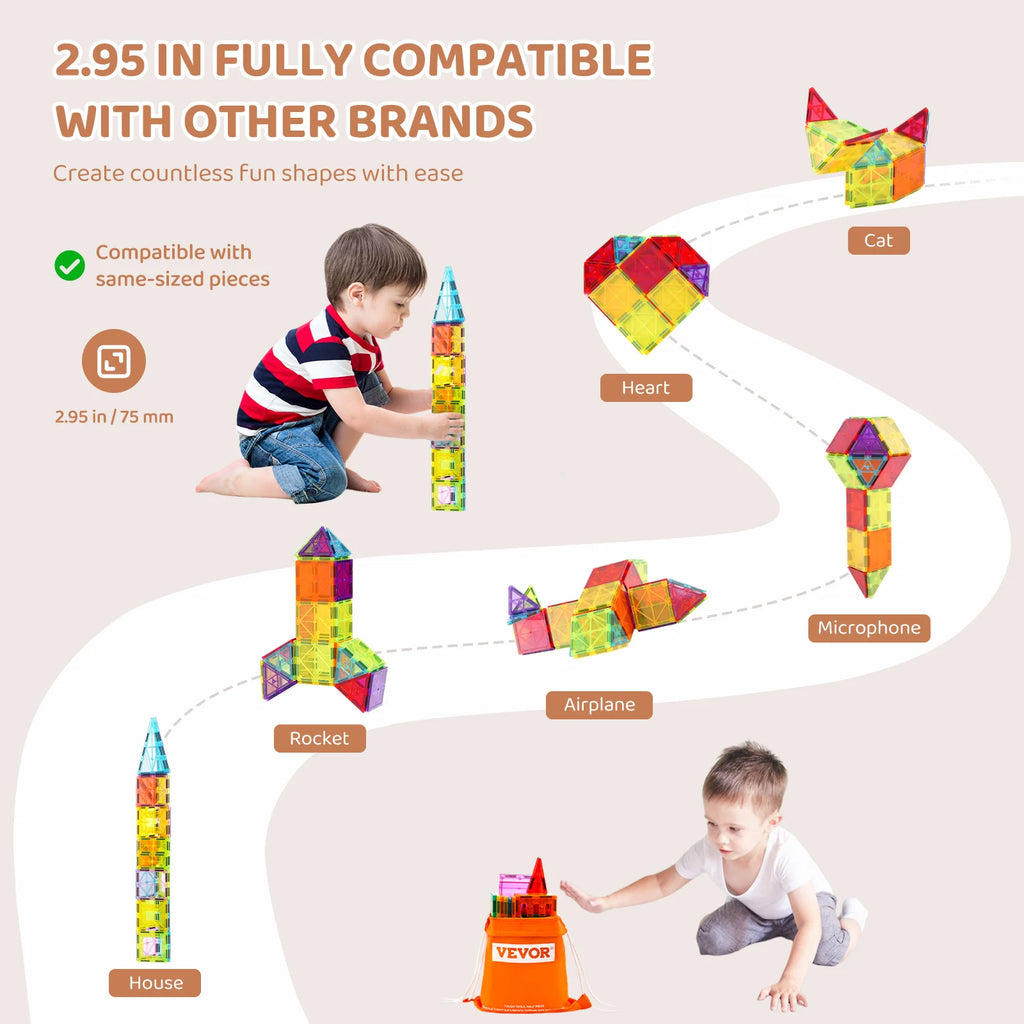 Creative Magnetic Building Tiles Set