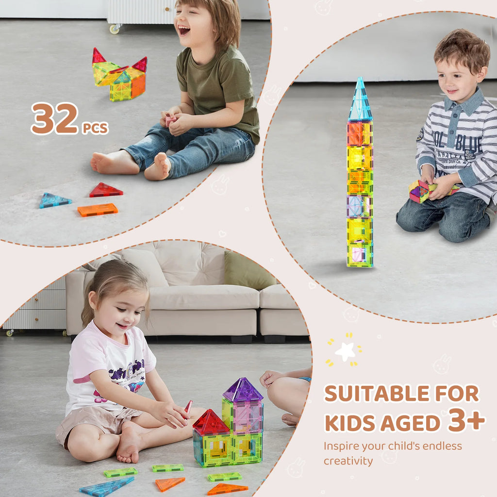 Creative Magnetic Building Tiles Set